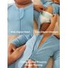 imageMomcozy Boy Girl Baby Pajamas Onesie 024 M TempSensing 2Way Zipper Cotton ampamp Viscose Derived from Bamboo Newborn SleepersGrey Dull Blue