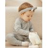 imageMomcozy Boy Girl Baby Pajamas Onesie 024 M TempSensing 2Way Zipper Cotton ampamp Viscose Derived from Bamboo Newborn SleepersGrey Dull Blue