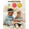 imageMomcozy Boy Girl Baby Pajamas Onesie 024 M TempSensing 2Way Zipper Cotton ampamp Viscose Derived from Bamboo Newborn SleepersGrey Dull Blue