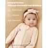 imageMomcozy Boy Girl Baby Pajamas Onesie 024 M TempSensing 2Way Zipper Cotton ampamp Viscose Derived from Bamboo Newborn SleepersPinkish Grey Deep Brown