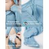 imageMomcozy Boy Girl Baby Pajamas Onesie 024 M TempSensing 2Way Zipper Newborn Sleepers Stretch Viscose Derived from BambooBlue Grey