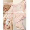 imageMomcozy Boy Girl Baby Pajamas Onesie 024 M TempSensing 2Way Zipper Newborn Sleepers Stretch Viscose Derived from BambooPinkish Grey Deep Brown
