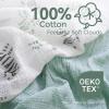 imageMomcozy Muslin Fitted Mini Crib Sheets 38quotx26quot 2 Pack Soft Breathable Natural Cotton Baby Mattress Sheet 360 Mattress Wrapping No Slip Boys Girls Neutral Toddler Bed Sheet Grey GreenBravery Zebra