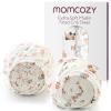 imageMomcozy Muslin Fitted Mini Crib Sheets 38quotx26quot 2 Pack Soft Breathable Natural Cotton Baby Mattress Sheet 360 Mattress Wrapping No Slip Boys Girls Neutral Toddler Bed Sheet Grey GreenJoy