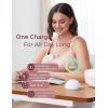 imageMomcozy Breast Pump Hands Free Mobile Style  M6 Wearable Breastfeeding Pump Ideal Rhythm for More Milk DoubleFit Flange More Fit ampamp Discreet with 3 Modes ampamp 9 Levels 24mm  2 Pack Cozy RedQuill Gray