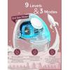 imageMomcozy Breast Pump Hands Free Mobile Style  M6 Wearable Breastfeeding Pump Ideal Rhythm for More Milk DoubleFit Flange More Fit ampamp Discreet with 3 Modes ampamp 9 Levels 24mm  2 Pack Cozy RedQuill Gray