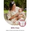 imageMomcozy Breast Pump Hands Free Mobile Style  M6 Wearable Breastfeeding Pump Ideal Rhythm for More Milk DoubleFit Flange More Fit ampamp Discreet with 3 Modes ampamp 9 Levels 24mm  2 Pack Cozy RedTransparent