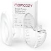 imageMomcozy Breast Pump Hands Free Mobile Style  M6 Wearable Breastfeeding Pump Ideal Rhythm for More Milk DoubleFit Flange More Fit ampamp Discreet with 3 Modes ampamp 9 Levels 24mm  2 Pack Cozy RedTransparent