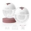 imageMomcozy M5 HandsFree Wearable Breast Pump DoubleSealed Flange for BabyLike Comfort 3 Modes ampamp 9 Suction Levels Portable Electric Pump  24mm 2Pack Quill GrayCozy Red