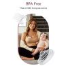 imageMomcozy M5 HandsFree Wearable Breast Pump DoubleSealed Flange for BabyLike Comfort 3 Modes ampamp 9 Suction Levels Portable Electric Pump  24mm 2Pack Quill GrayTransparent