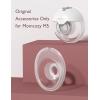imageMomcozy M5 HandsFree Wearable Breast Pump DoubleSealed Flange for BabyLike Comfort 3 Modes ampamp 9 Suction Levels Portable Electric Pump  24mm 2Pack Quill GrayTransparent