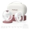 imageMomcozy M5 HandsFree Wearable Breast Pump DoubleSealed Flange for BabyLike Comfort 3 Modes ampamp 9 Suction Levels Portable Electric Pump  24mm 2Pack Quill GrayCozy Red