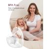 imageMomcozy M5 HandsFree Wearable Breast Pump DoubleSealed Flange for BabyLike Comfort 3 Modes ampamp 9 Suction Levels Portable Electric Pump  24mm 2Pack Quill GrayTransparent