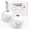 imageMomcozy M5 HandsFree Wearable Breast Pump DoubleSealed Flange for BabyLike Comfort 3 Modes ampamp 9 Suction Levels Portable Electric Pump  24mm 2Pack Quill GrayTransparent