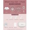imageMomcozy M5 HandsFree Wearable Breast Pump DoubleSealed Flange for BabyLike Comfort 3 Modes ampamp 9 Suction Levels Portable Electric Pump  24mm 2Pack Quill GrayCozy Red