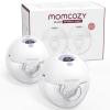 imageMomcozy M5 HandsFree Wearable Breast Pump DoubleSealed Flange for BabyLike Comfort 3 Modes ampamp 9 Suction Levels Portable Electric Pump  24mm 2Pack Quill GrayTransparent