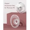 imageMomcozy M5 HandsFree Wearable Breast Pump DoubleSealed Flange for BabyLike Comfort 3 Modes ampamp 9 Suction Levels Portable Electric Pump  24mm 2Pack Quill GrayTransparent