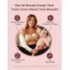 imageMomcozy M5 HandsFree Wearable Breast Pump DoubleSealed Flange for BabyLike Comfort 3 Modes ampamp 9 Suction Levels Portable Electric Pump  24mm 2Pack Quill GrayCozy Red