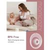imageMomcozy M5 HandsFree Wearable Breast Pump DoubleSealed Flange for BabyLike Comfort 3 Modes ampamp 9 Suction Levels Portable Electric Pump  24mm 2Pack Quill GrayTransparent