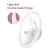 imageMomcozy M5 HandsFree Wearable Breast Pump DoubleSealed Flange for BabyLike Comfort 3 Modes ampamp 9 Suction Levels Portable Electric Pump  24mm 2Pack Quill GrayTransparent
