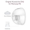 imageMomcozy M5 HandsFree Wearable Breast Pump DoubleSealed Flange for BabyLike Comfort 3 Modes ampamp 9 Suction Levels Portable Electric Pump  24mm 2Pack Quill GrayTransparent