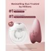 imageMomcozy M5 HandsFree Wearable Breast Pump DoubleSealed Flange for BabyLike Comfort 3 Modes ampamp 9 Suction Levels Portable Electric Pump  24mm 2Pack Quill GrayCozy Red