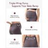 imageMomcozy Maternity Yoga Pants Maternity Flare Leggings Over The Belly Pregnancy Leggings Buttery Soft Triple Wrap ForceCarbon Gray
