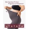 imageMomcozy Maternity Yoga Pants Maternity Flare Leggings Over The Belly Pregnancy Leggings Buttery Soft Triple Wrap ForceCarbon Gray