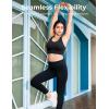 imageMomcozy Sports Bra for Women LowImpact Longline Wireless Racerback Workout Bra Comfortable Full Coverage Sports BraBlack