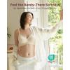 imageMomcozy Wireless Seamless Bra Classic Jelly Strip Lift Soft Comfortable TShirt Bra Beige 34BAlmond