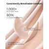 imageMomcozy Wireless Seamless Bras for Women UltraComfort Everyday TShirt Bras Breathable Maternity Bras with Scallop EdgesBlack