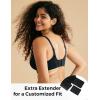 imageMomcozy Wireless Seamless Bras for Women UltraComfort Everyday TShirt Bras Breathable Maternity Bras with Scallop EdgesBlack