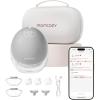 imageMomcozy Breast Pump Hands Free Upgraded Mobile Flow  M9 App Discreet Control with Personalized MultiModes ampamp 15 Levels Wearable Breast Pump 24mm 2 Pack Cozy RedGray