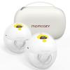 imageMomcozy M5 HandsFree Wearable Breast Pump DoubleSealed Flange for BabyLike Comfort 3 Modes ampamp 9 Suction Levels Portable Electric Pump  24mm 2Pack Quill GrayYellow