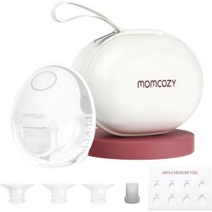 imageMomcozy Breast Pump Hands Free Mobile Style  M6 Wearable Breastfeeding Pump Ideal Rhythm for More Milk DoubleFit Flange More Fit ampamp Discreet with 3 Modes ampamp 9 Levels 24mm  2 Pack Cozy RedQuill Gray