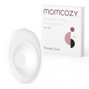 imageMomcozy M5 HandsFree Wearable Breast Pump DoubleSealed Flange for BabyLike Comfort 3 Modes ampamp 9 Suction Levels Portable Electric Pump  24mm 2Pack Quill GrayWhite