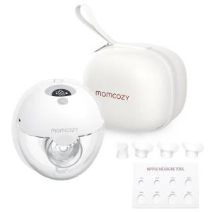 imageMomcozy M5 HandsFree Wearable Breast Pump DoubleSealed Flange for BabyLike Comfort 3 Modes ampamp 9 Suction Levels Portable Electric Pump  24mm 2Pack Quill GrayQuill Gray