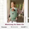 imageMomcozy Baby Carrier with Natural Cotton Linen Built to Last Ergonomic Design 744lbs for Infant and Toddler Lightweight and Comfortable HandsFree for MomsampampDads Sage GreenSage Green