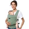 imageMomcozy Baby Carrier with Natural Cotton Linen Built to Last Ergonomic Design 744lbs for Infant and Toddler Lightweight and Comfortable HandsFree for MomsampampDads Sage GreenSage Green