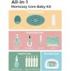 imageMomcozy Core Baby Kit Baby Shower ampamp Registry Essential Kit for GroomingampampHealthampampCleansing Care Includes Nail File Kits Nasal Aspirator Gas Relief Tubes Bath Brushes Toothbrush Comb Storage CaseCore Baby Kit