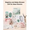imageMomcozy Core Baby Kit Baby Shower ampamp Registry Essential Kit for GroomingampampHealthampampCleansing Care Includes Nail File Kits Nasal Aspirator Gas Relief Tubes Bath Brushes Toothbrush Comb Storage CaseGlow Baby Kit