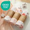 imageMomcozy Muslin Swaddle Blankets Soft Silky Baby Blankets 47 x 47 inches Breathable Swaddle Blankets Newborn Receiving Blanket for Boys and Girls 4 PackHeart Flower