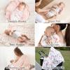 imageMomcozy Muslin Swaddle Blankets Soft Silky Baby Blankets 47 x 47 inches Breathable Swaddle Blankets Newborn Receiving Blanket for Boys and Girls 4 PackHeart Flower