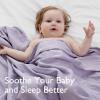 imageMomcozy Muslin Swaddle Blankets Soft Silky Baby Blankets 47 x 47 inches Breathable Swaddle Blankets Newborn Receiving Blanket for Boys and Girls 4 PackPurple Flower