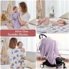 imageMomcozy Muslin Swaddle Blankets Soft Silky Baby Blankets 47 x 47 inches Breathable Swaddle Blankets Newborn Receiving Blanket for Boys and Girls 4 PackPurple Flower