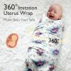 imageMomcozy Muslin Swaddle Blankets Soft Silky Baby Blankets 47 x 47 inches Breathable Swaddle Blankets Newborn Receiving Blanket for Boys and Girls 4 PackPurple Flower