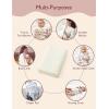 imageMomcozy Muslin Swaddle Blankets Softness Upgrade Neutral Swaddle Blanket Breathable Large 47x47 Baby Infant Newborn Boys Girls Swaddling Receiving Blanket Wraps 2 Pack Beige ampamp Flower Leaves