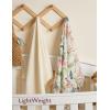 imageMomcozy Muslin Swaddle Blankets Softness Upgrade Neutral Swaddle Blanket Breathable Large 47x47 Baby Infant Newborn Boys Girls Swaddling Receiving Blanket Wraps 2 Pack Beige ampamp Flower Leaves