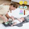 imageMomcozy Portable Diaper Changing Pad Large Diaper Changing Pad Fit for 012 Months Baby Baby Waterproof Foldable Changing Mat with Oversized Pillow Travel Baby Changing Pad with Wipes Pocket