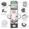 imageMomcozy Portable Diaper Changing Pad Large Diaper Changing Pad Fit for 012 Months Baby Baby Waterproof Foldable Changing Mat with Oversized Pillow Travel Baby Changing Pad with Wipes Pocket